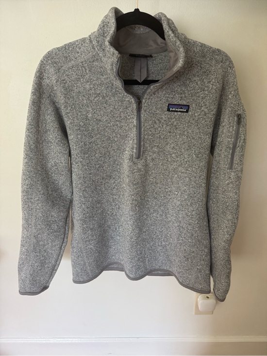 Patagonia Tops - Patagonia Men's Heather Gray Quarter-Zip Fleece Pullover